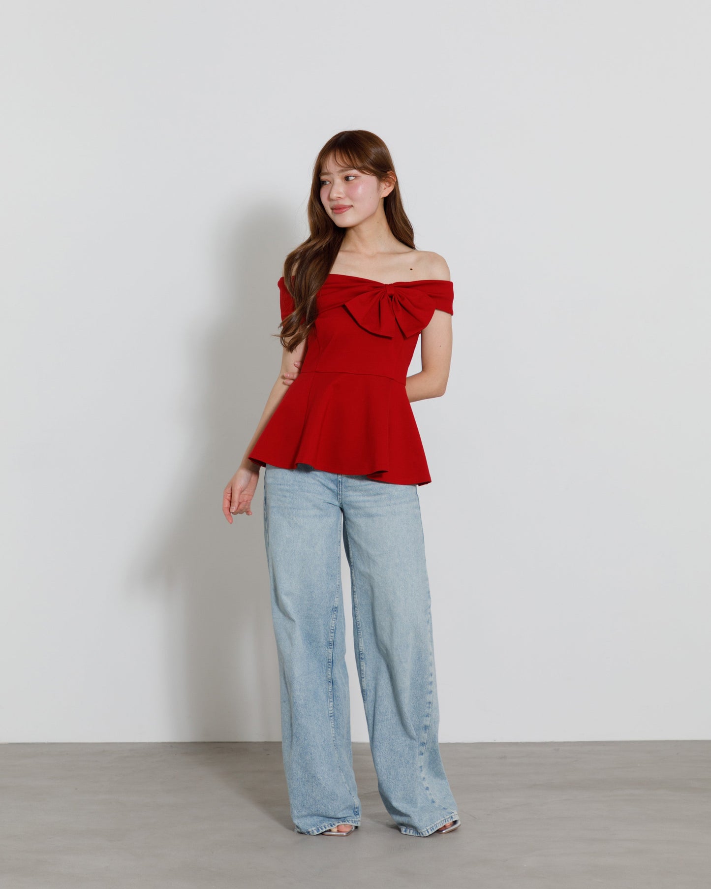 asymmetry ribbon tops