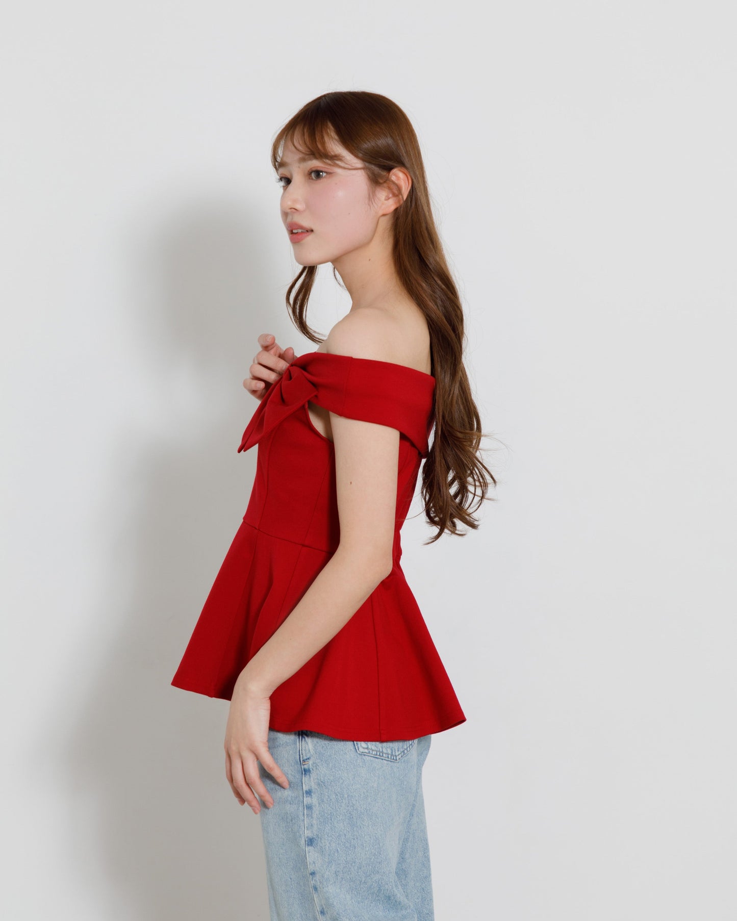 asymmetry ribbon tops