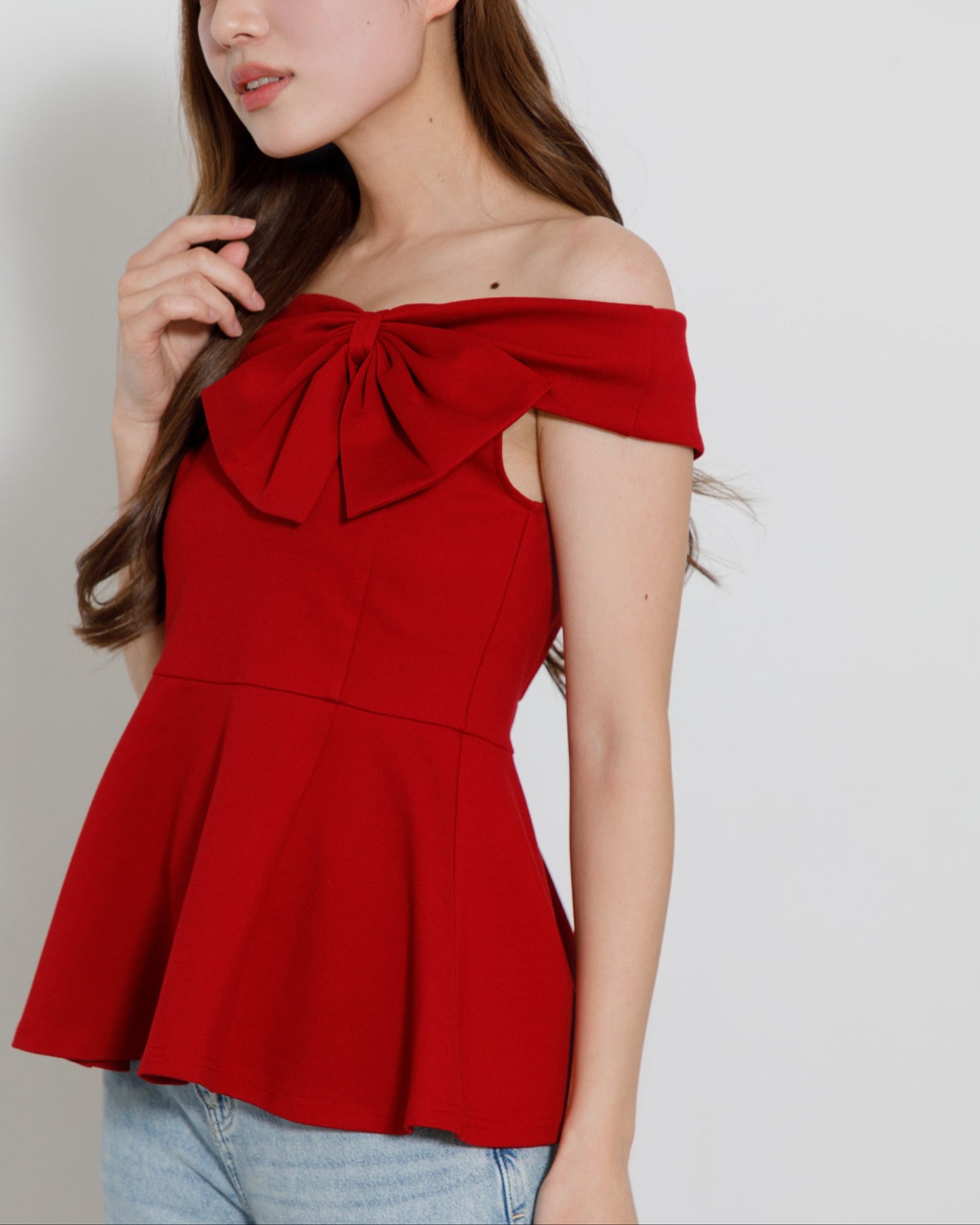 asymmetry ribbon tops
