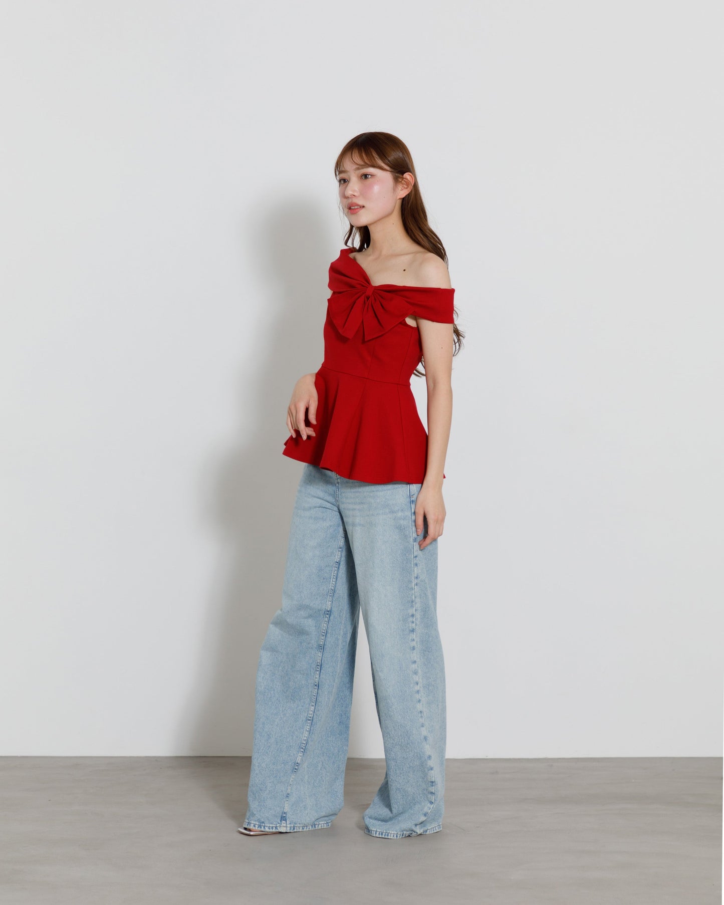 asymmetry ribbon tops