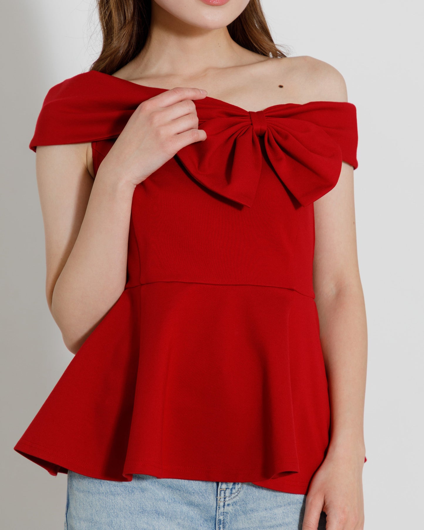 asymmetry ribbon tops