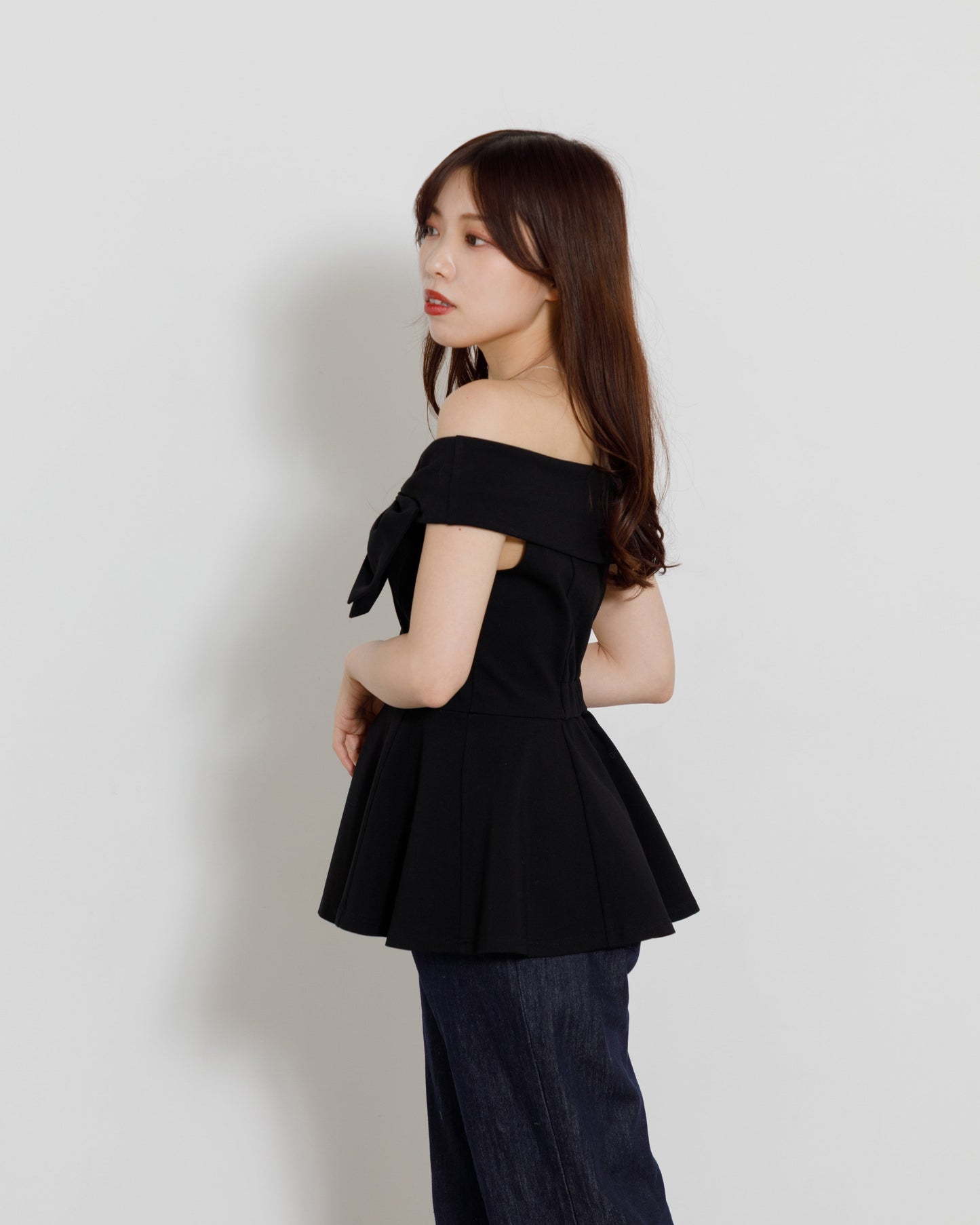 asymmetry ribbon tops