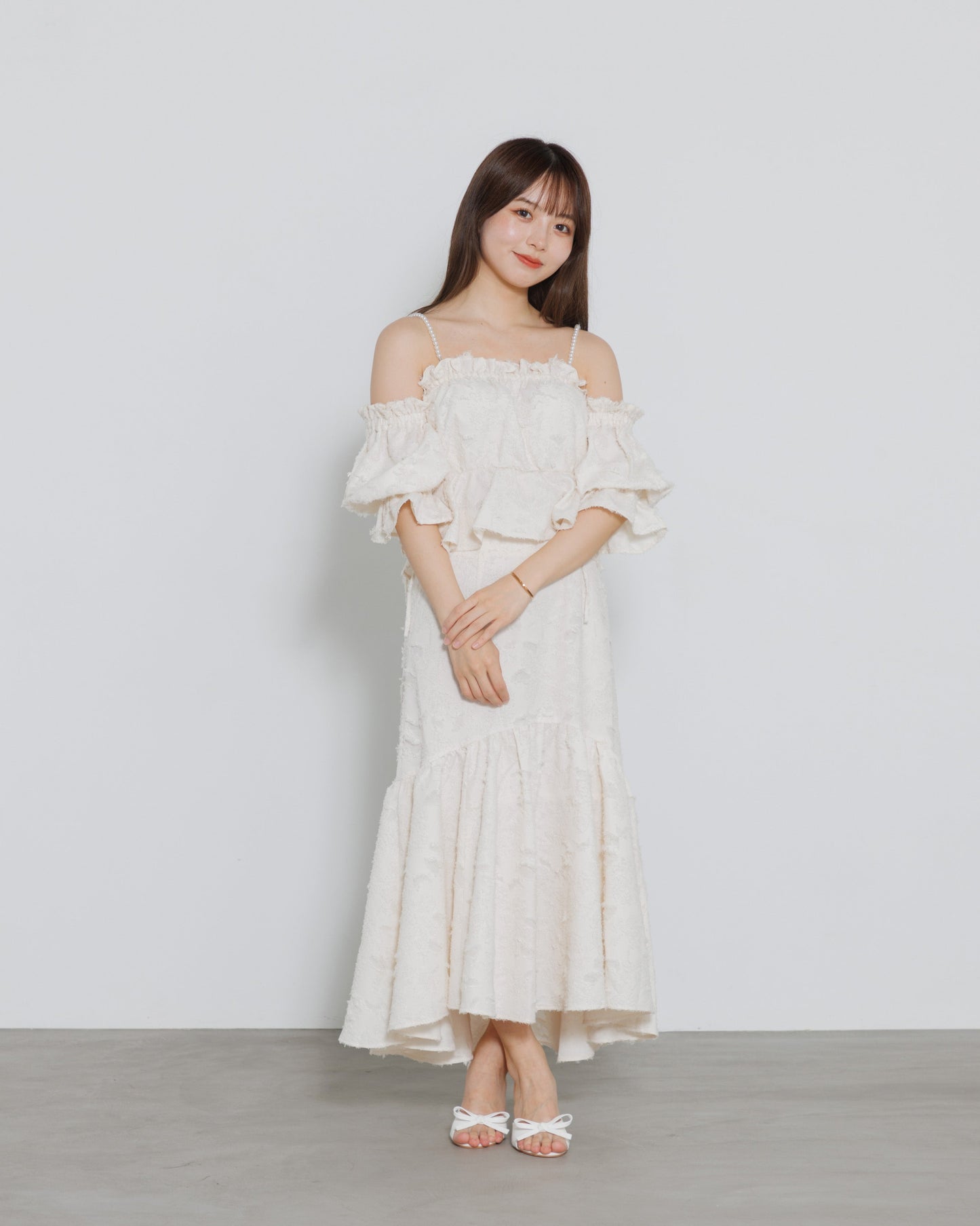 pearl shoulder fringe blouse