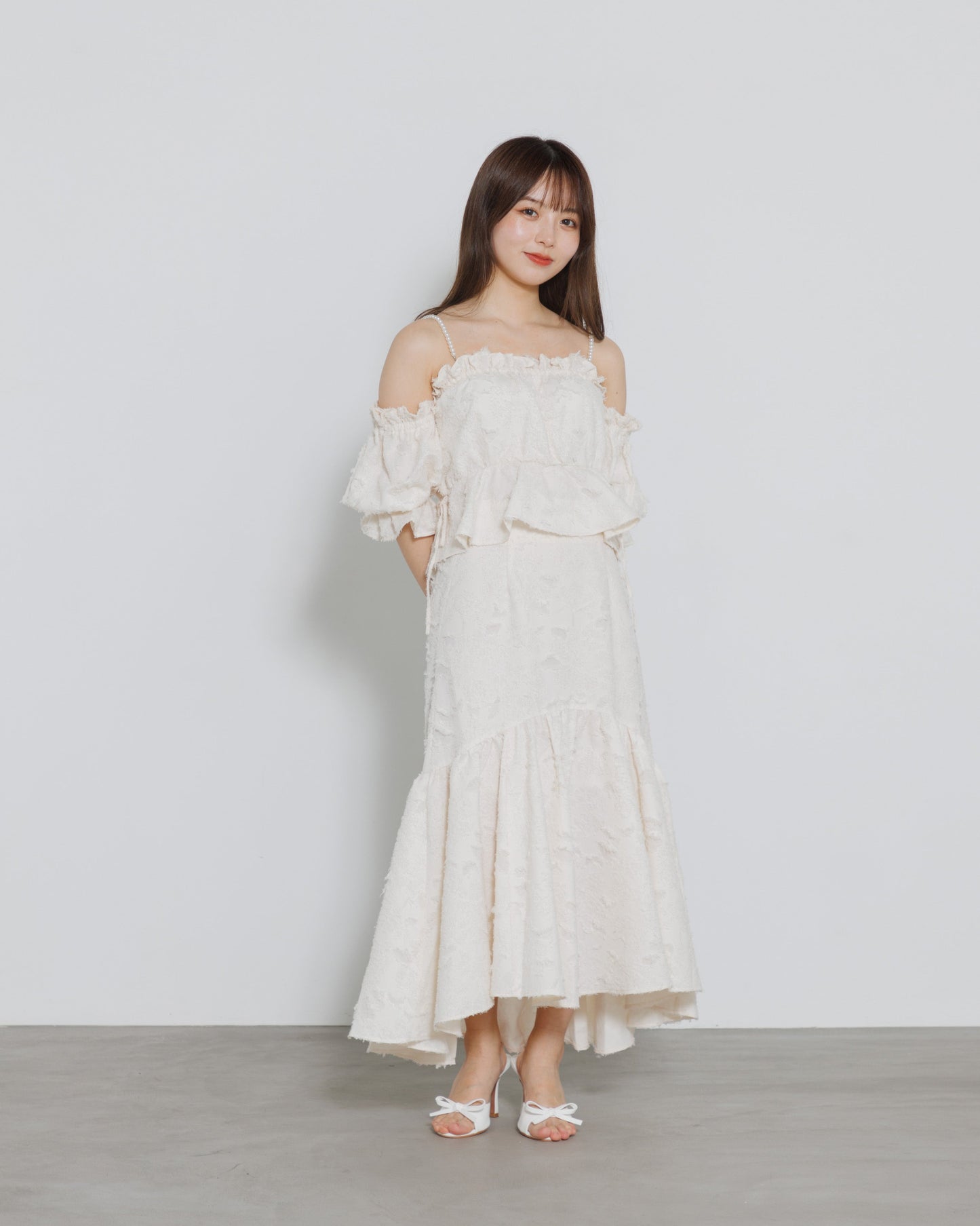 tiered fringe long skirt