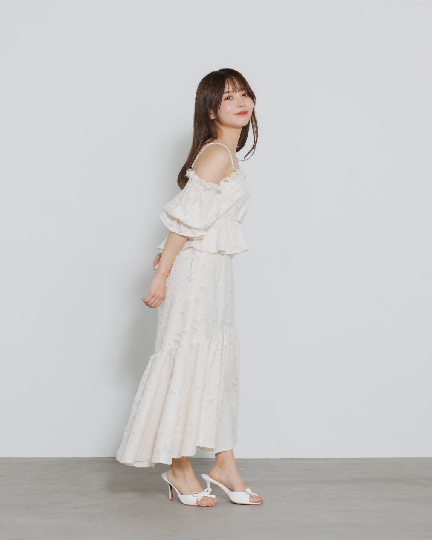 tiered fringe long skirt