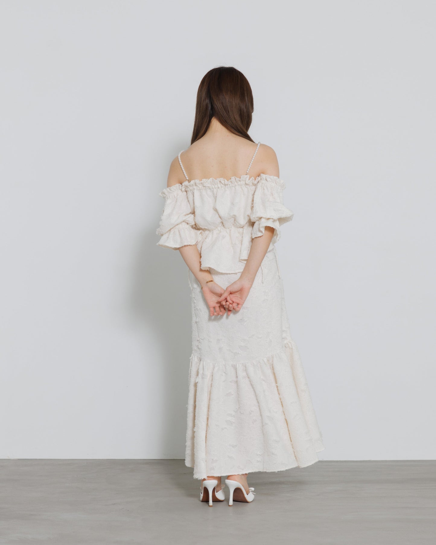 tiered fringe long skirt