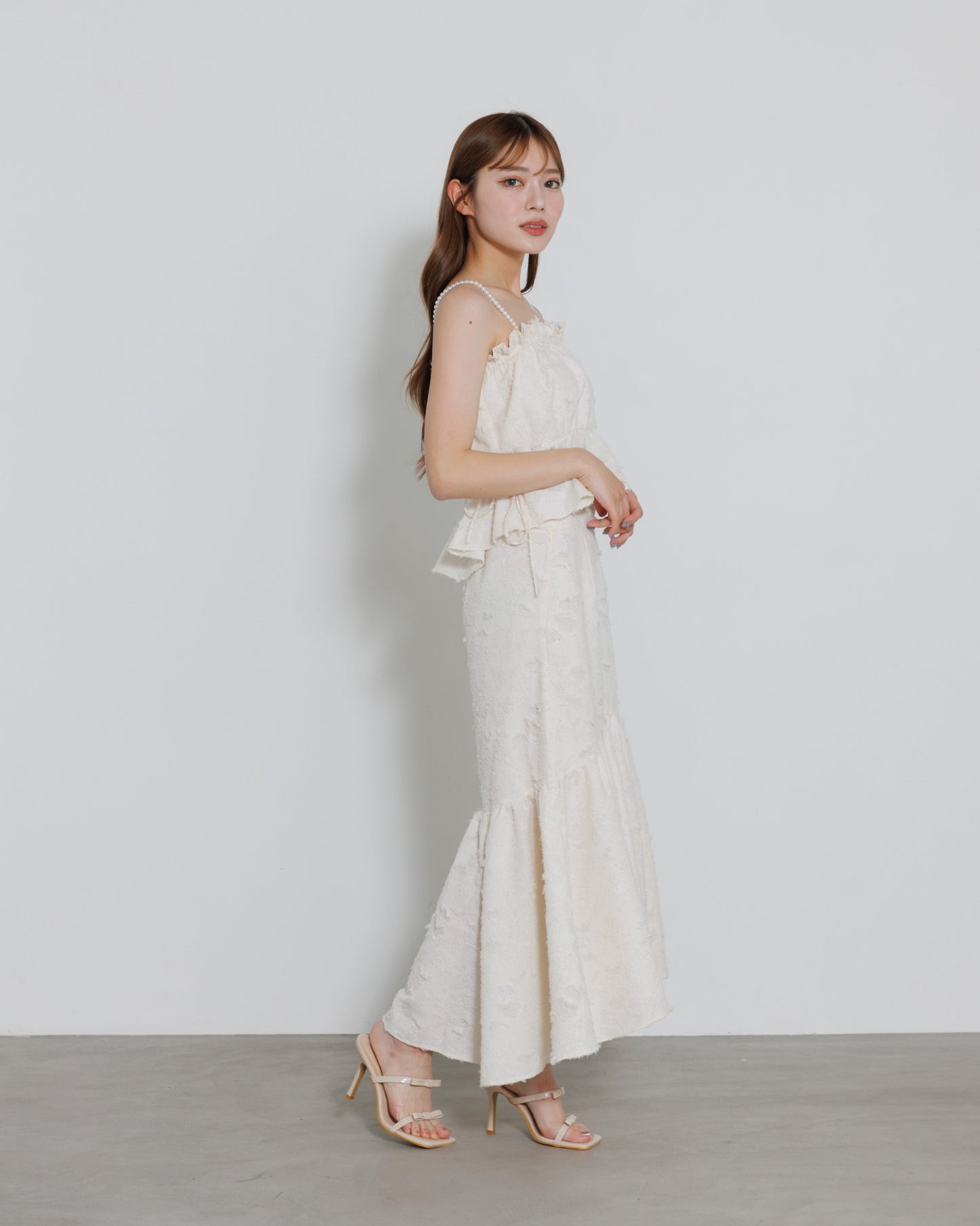 pearl shoulder fringe blouse