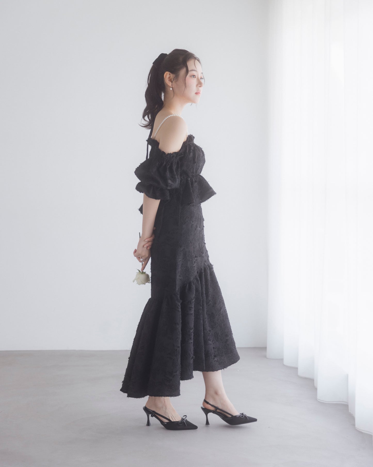 tiered fringe long skirt
