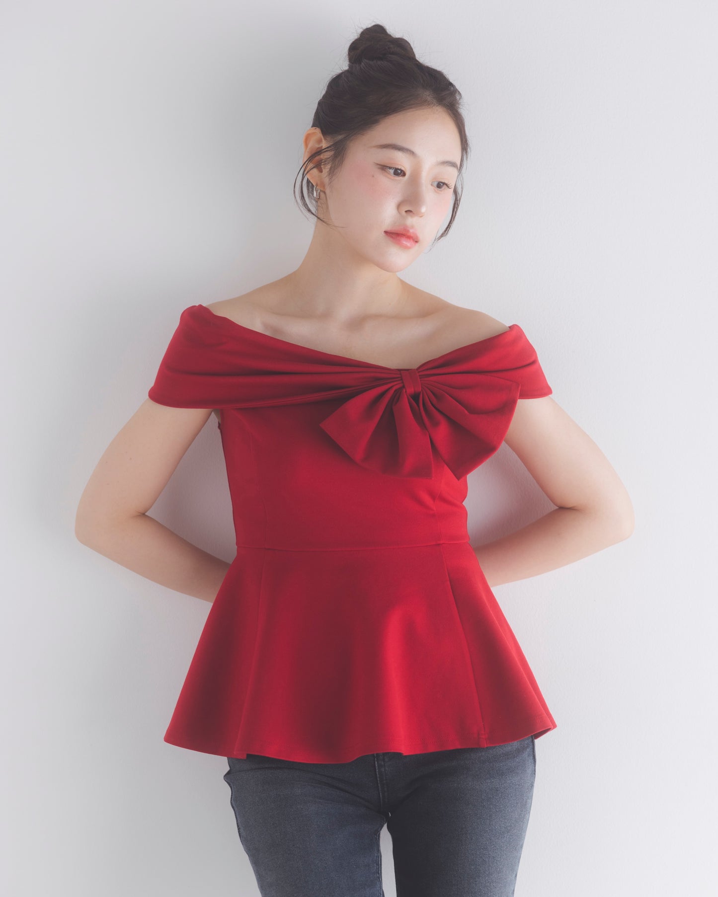 asymmetry ribbon tops