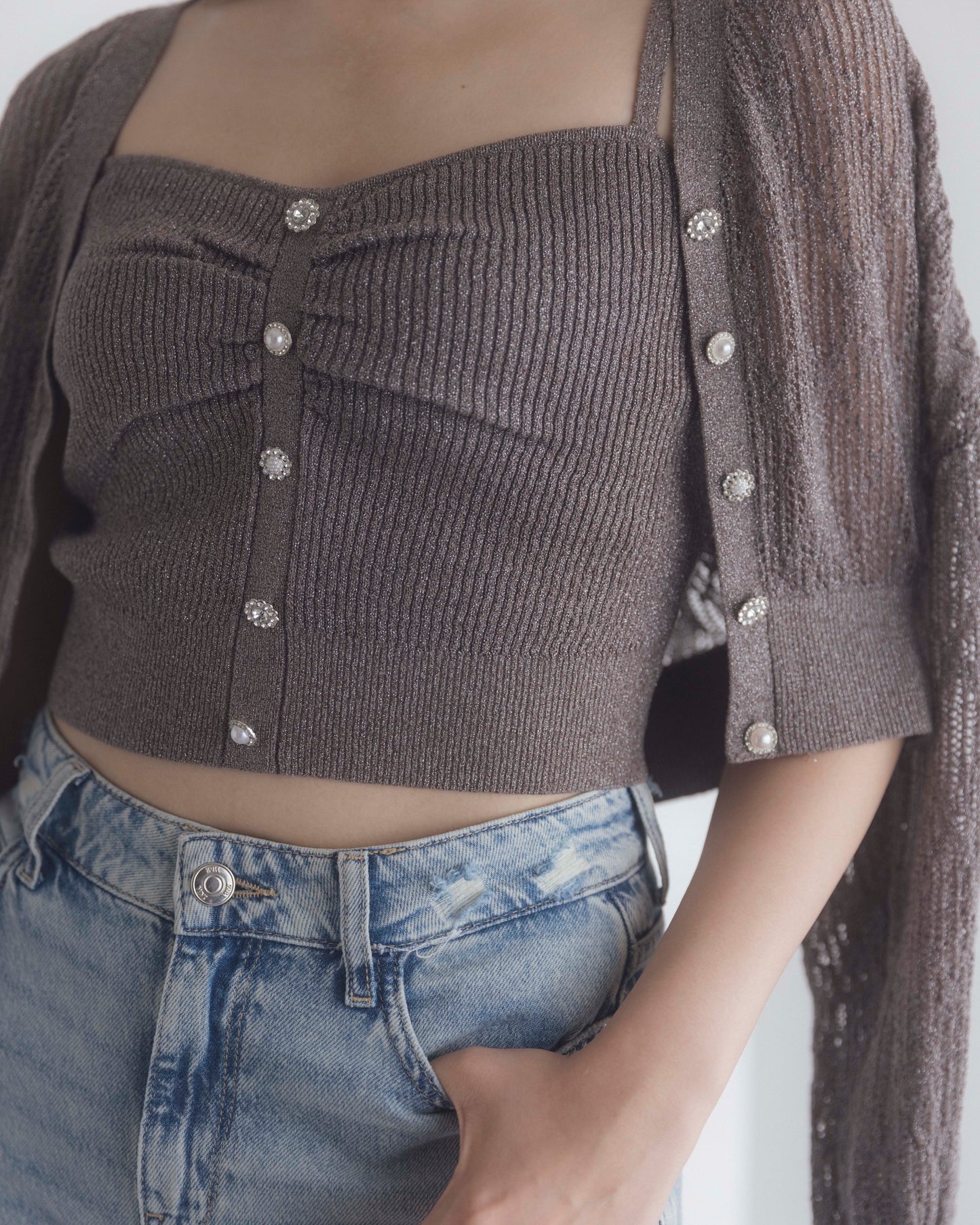 bijou button knit ensemble