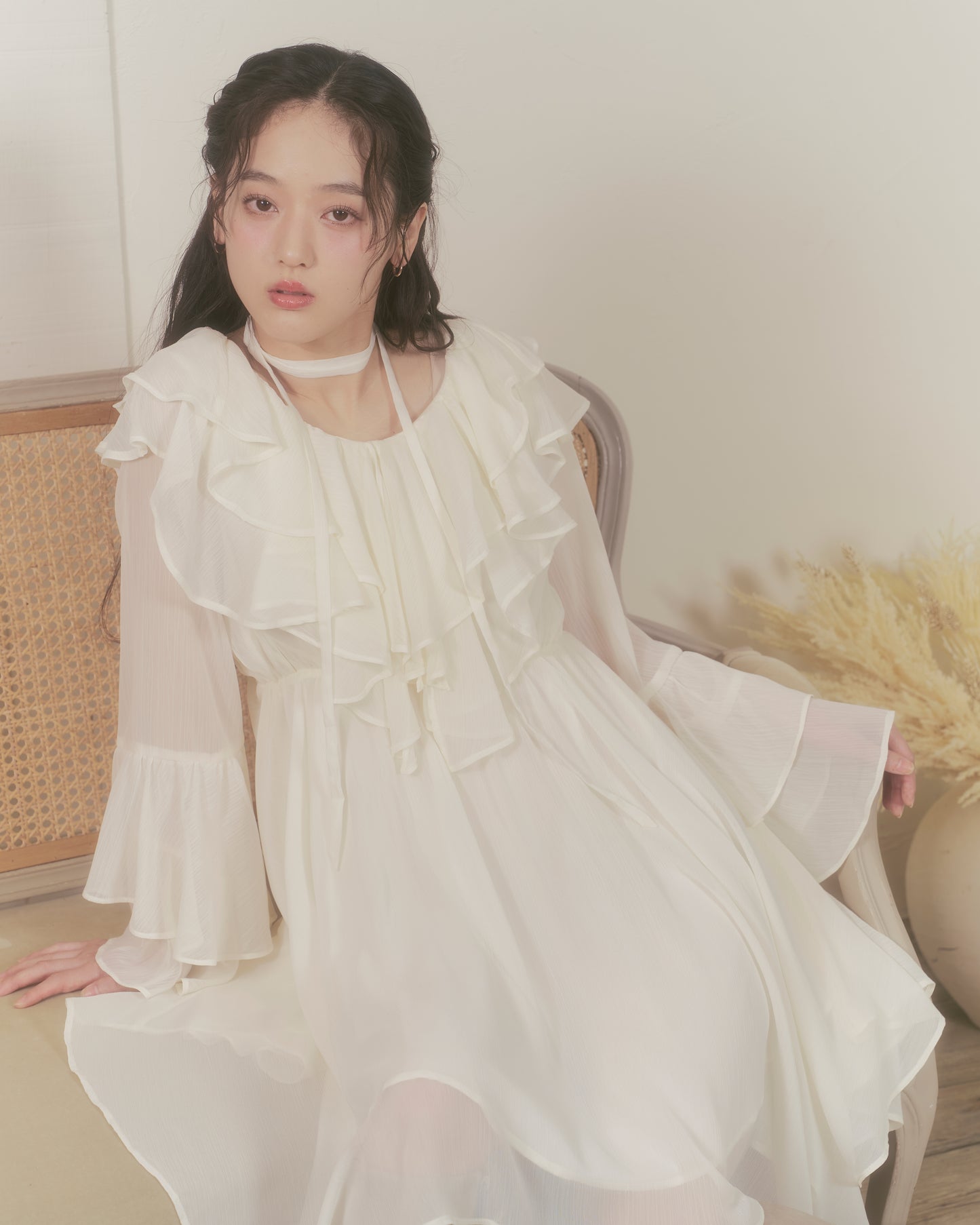 flutter chiffon one-piece