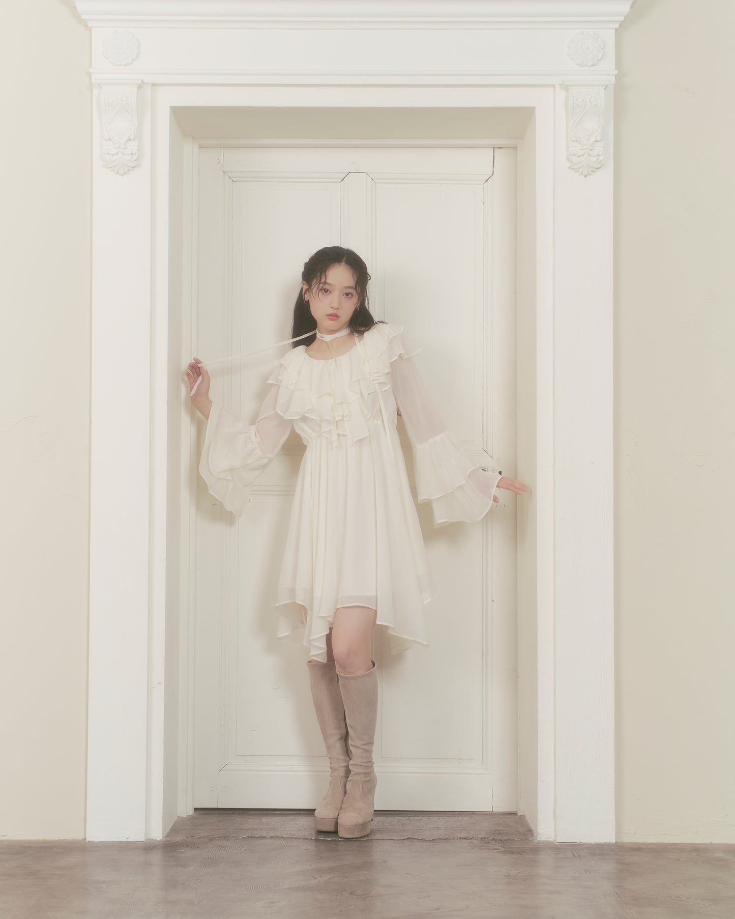 flutter chiffon one-piece