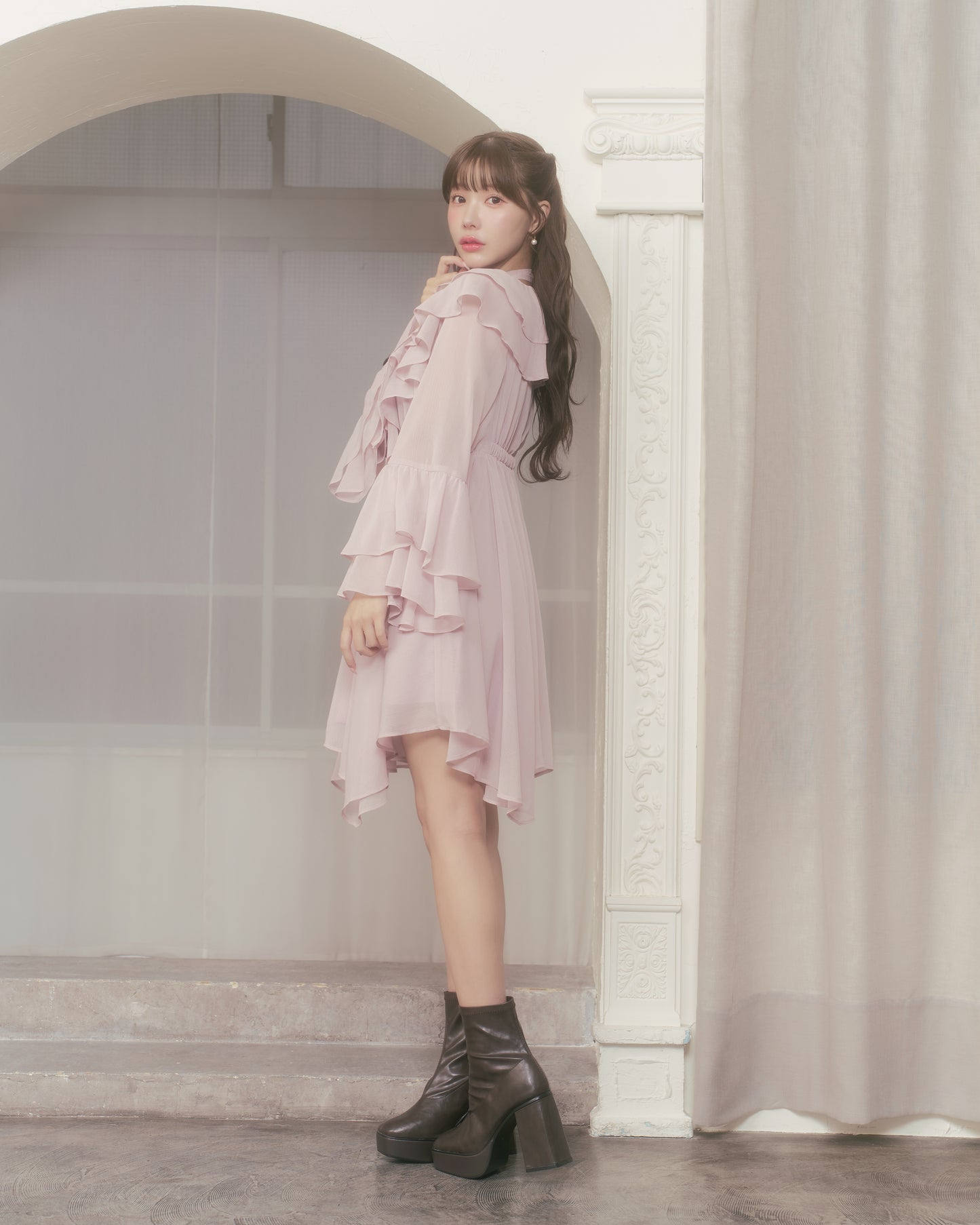 flutter chiffon one-piece