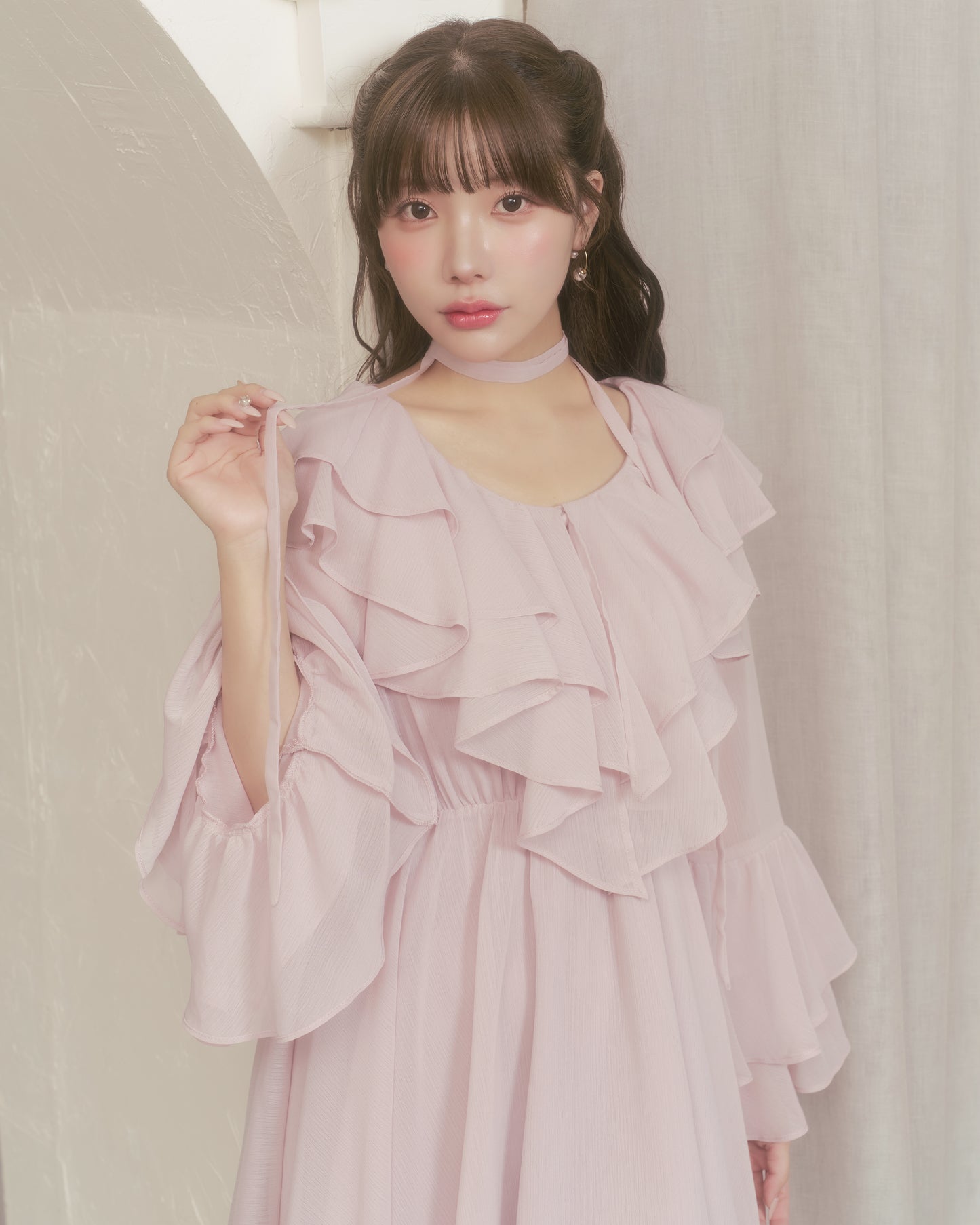 flutter chiffon one-piece