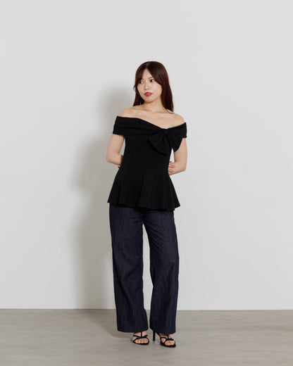 asymmetry ribbon tops