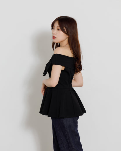 asymmetry ribbon tops