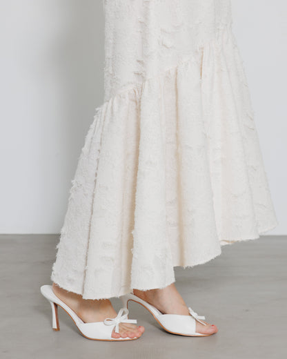 tiered fringe long skirt