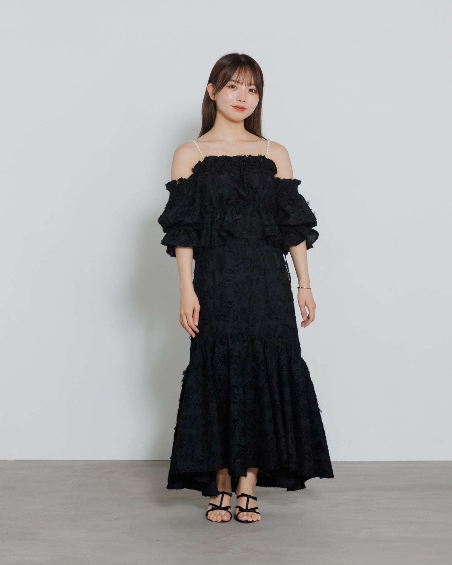 pearl shoulder fringe blouse