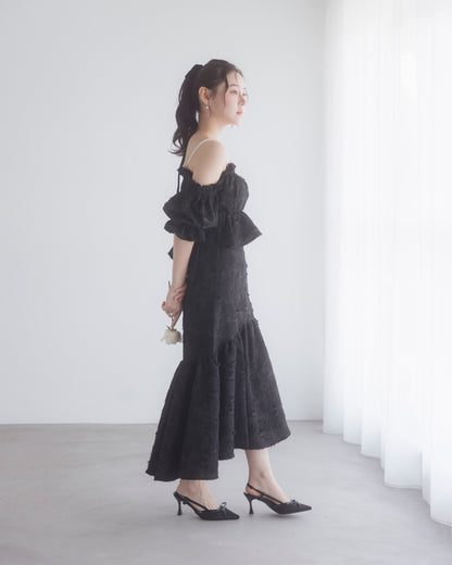 tiered fringe long skirt