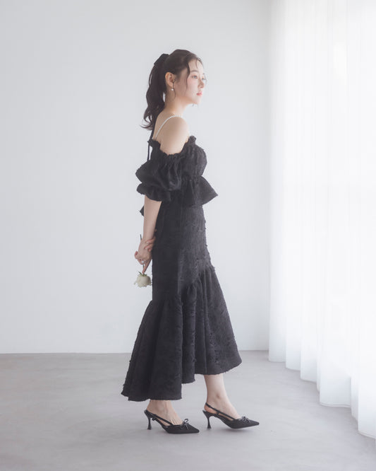 tiered fringe long skirt