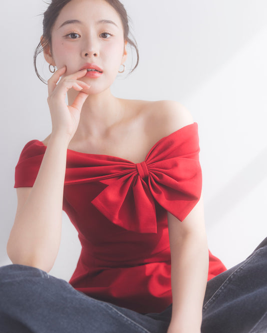 asymmetry ribbon tops
