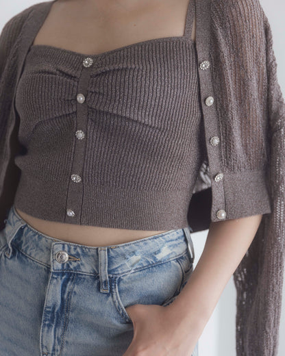bijou button knit ensemble