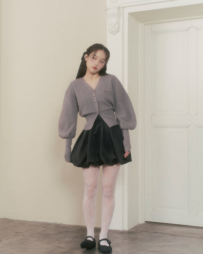 curve shape knit cardigan
