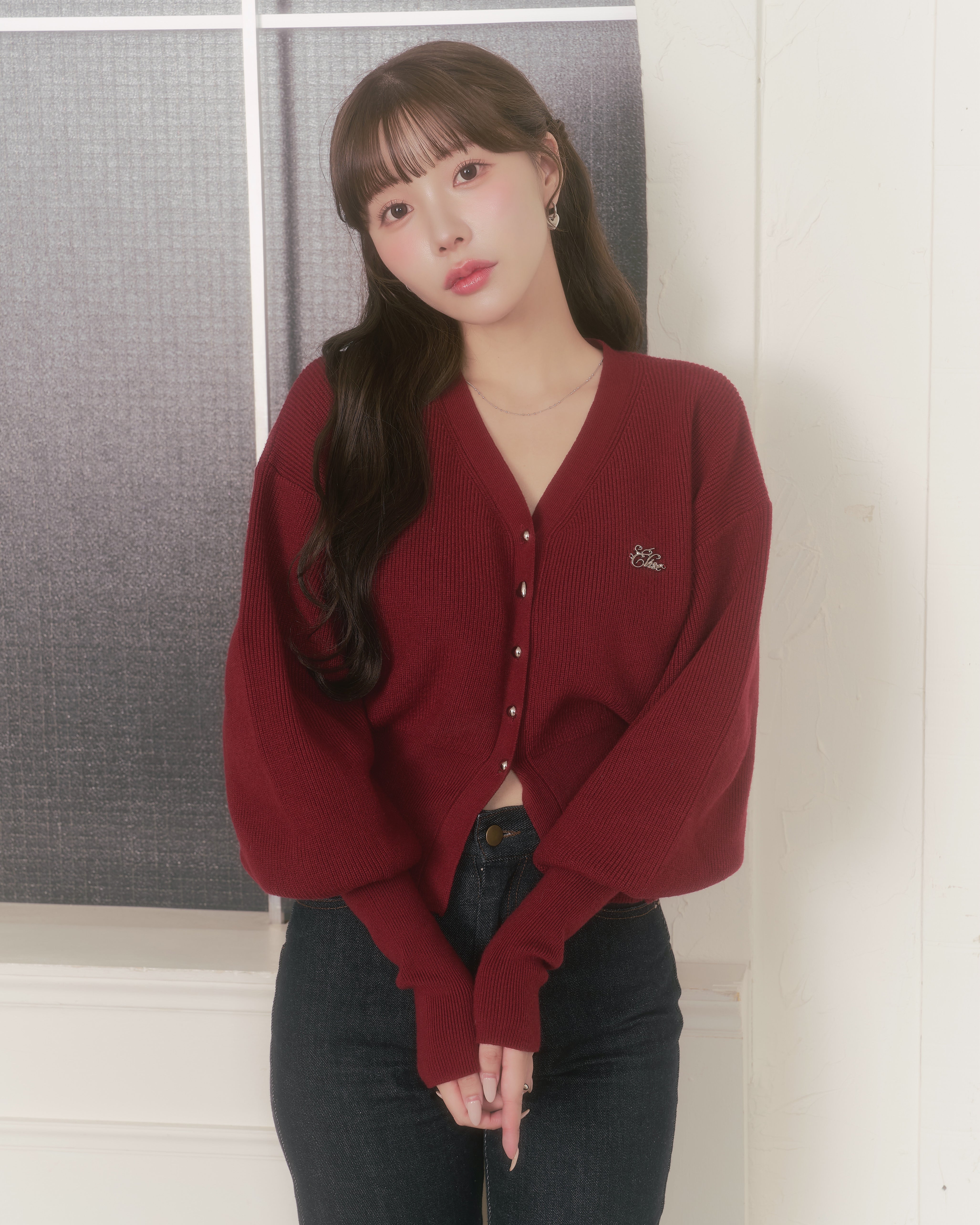 curve shape knit cardigan – Élise