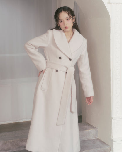 wool rich flare long coat