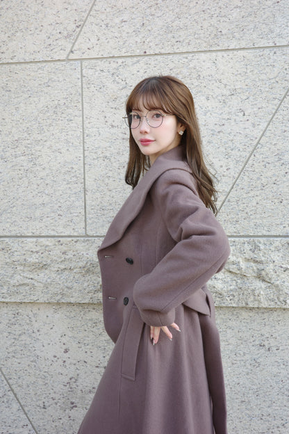 wool rich flare long coat